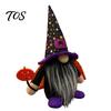 Unique Halloween Present Ideas Gnome Decoration, Witch Swedish Tomte Ornament, Plush Purple Black Ornaments Scandinavian Elf Dwarf for Party
