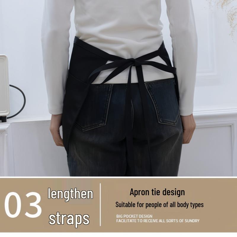 Multi-Color Triple-Pocket Half-Length Work Apron for Restaurants and Kitchens