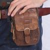 Retro Men's Genuine Leather Multi-functional Outdoor Waist Bag