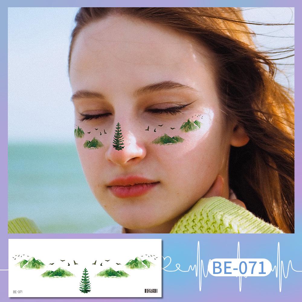 Rikaron Strawberry Blush Christmas Face Tattoo Stickers - Long-lasting Cute Makeup Stickers 158*60mm