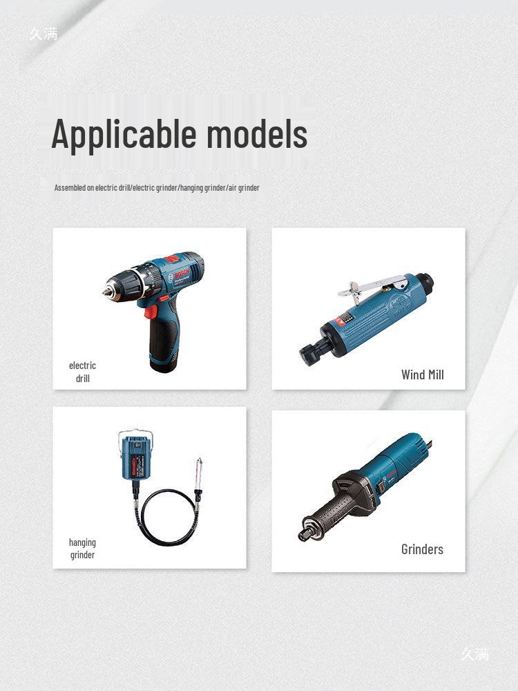 Cylindrical Sanding Head with Handle for Electric Grinder - Jade Carving and Polishing Tool