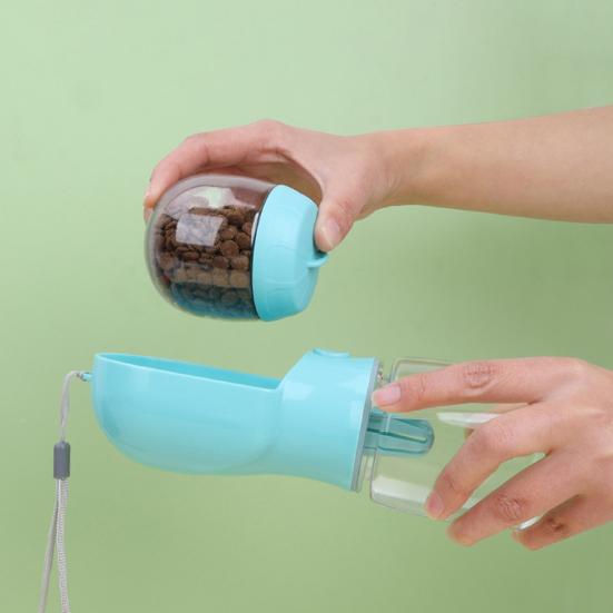 Travel 2-in-1 Pet Feeder Portable Dog Water Bottle Leak-Proof Water Dispenser