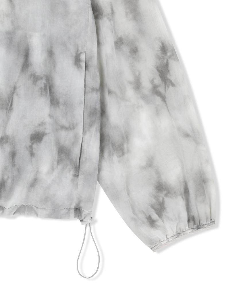 Matin Kim Matin Pace Reflective Logo Windbreaker In Light Gray