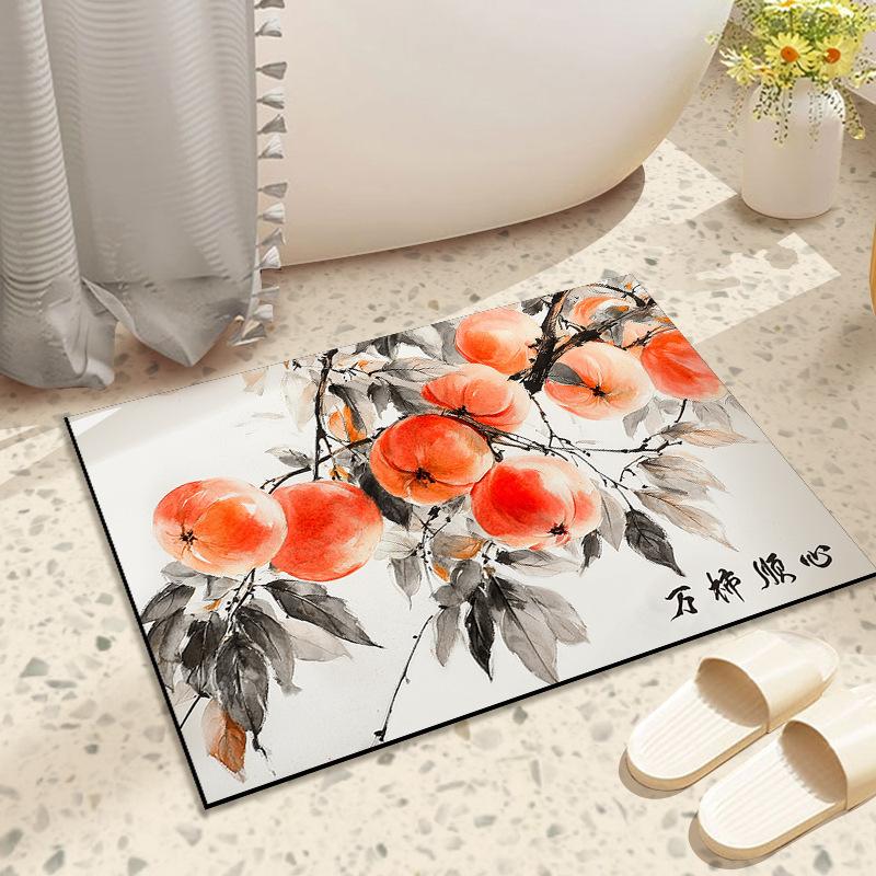 Ancient Fruit Diatom Mud Household Absorbent Mat Toilet Toilet Floor Mat Washroom Floor Mat Anti-slip Wear