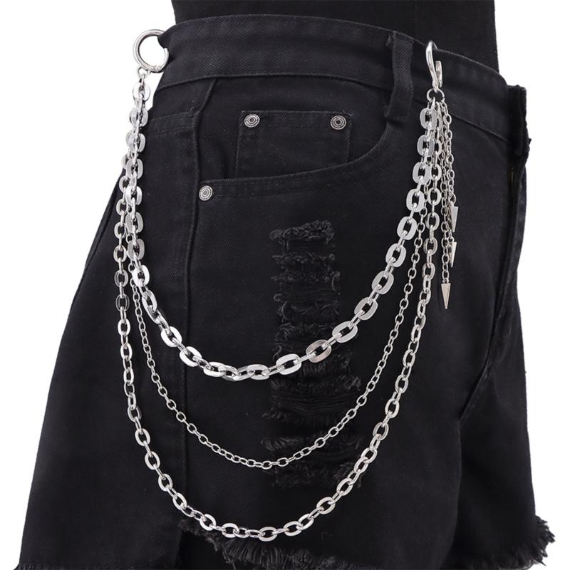 Pants Chain Punk Jeans Chain Wallet Jewelry Unisex Trousers Ornament Aesthetic Metal Chain for Party/Daily Wear