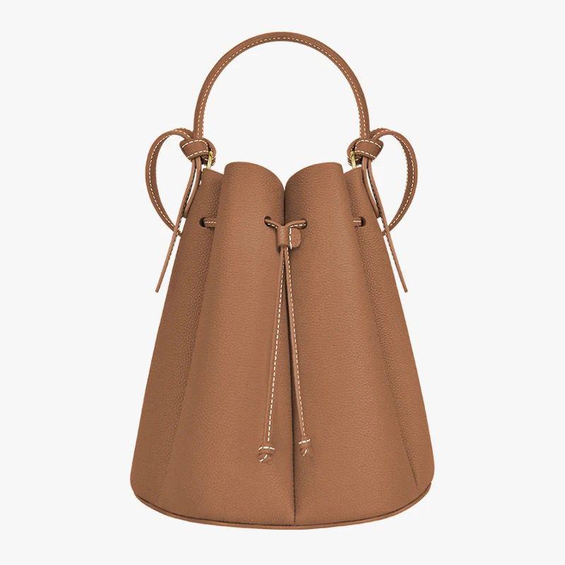 

Petal Stitching Camel Bucket Bag: 2025 Women s Versatile Crossbody Design Small