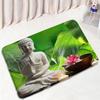 Zen Black Stones Bath Mat Green Bamboo Buddha Candle Spa Bathroom Decorations Bathtub Rug Bedroom Living Room Home Carpet