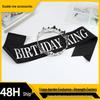 Herr Royal Crown och King Sash Party Set - Legerings Huvudbonadsaccessoar