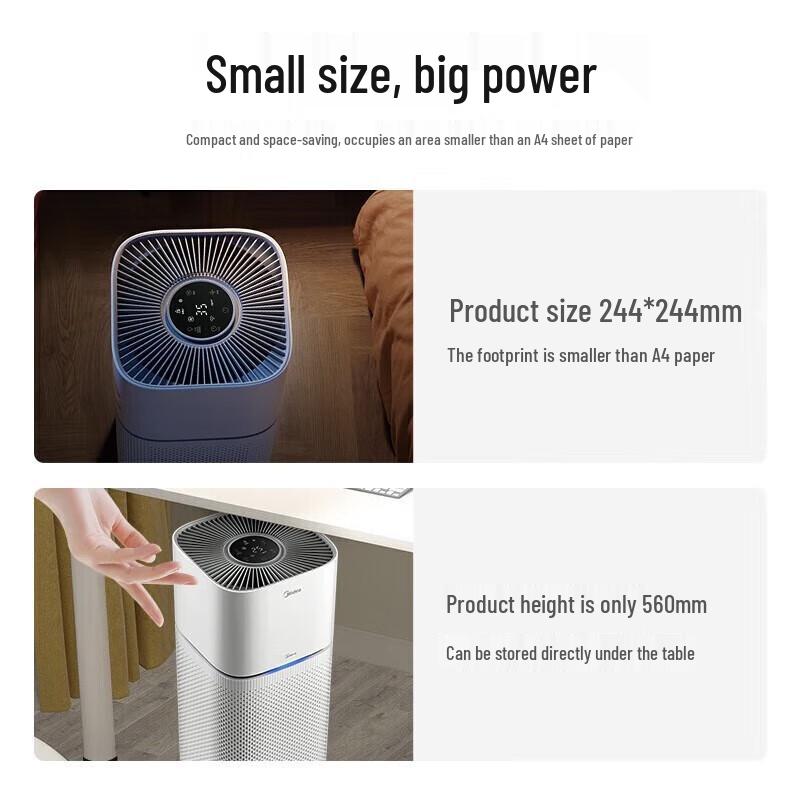 Midea Z1pro Air Purifier for Smoke & Odor CN plug (adapter included)