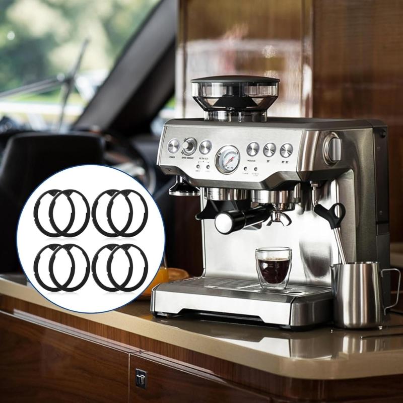 8pcs Gasket Replacement for Coffee Maker Food Grade Silicone Seal Sealing Rings Practical Espresso Machine Accessories