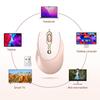 Wireless Mouse, Bluetooth & 2.4G Dual Mode, Quiet Design, Type-C Rechargeable, Optical, 6 Buttons, 3 DPI Settings, Compact, for Women,