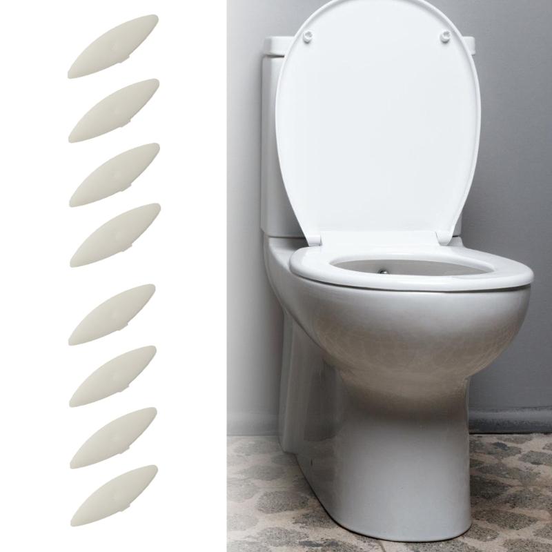 Einfache Installation Toilettensitz-Stoßdämpfer 8 Stück für die meisten Sitzmodelle Verhindert Geräusche und verbessert das Sitzgefühl