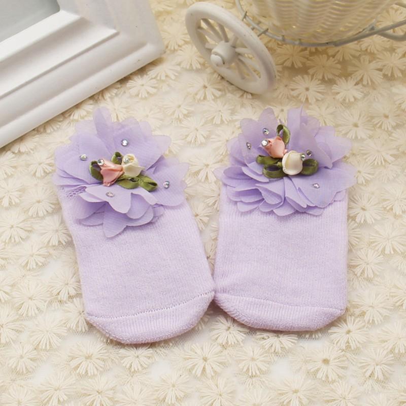 Mazu bērnu kokvilnas potītes bantīšu zeķes Meiteņu princeses Bowknot zeķu kurpes