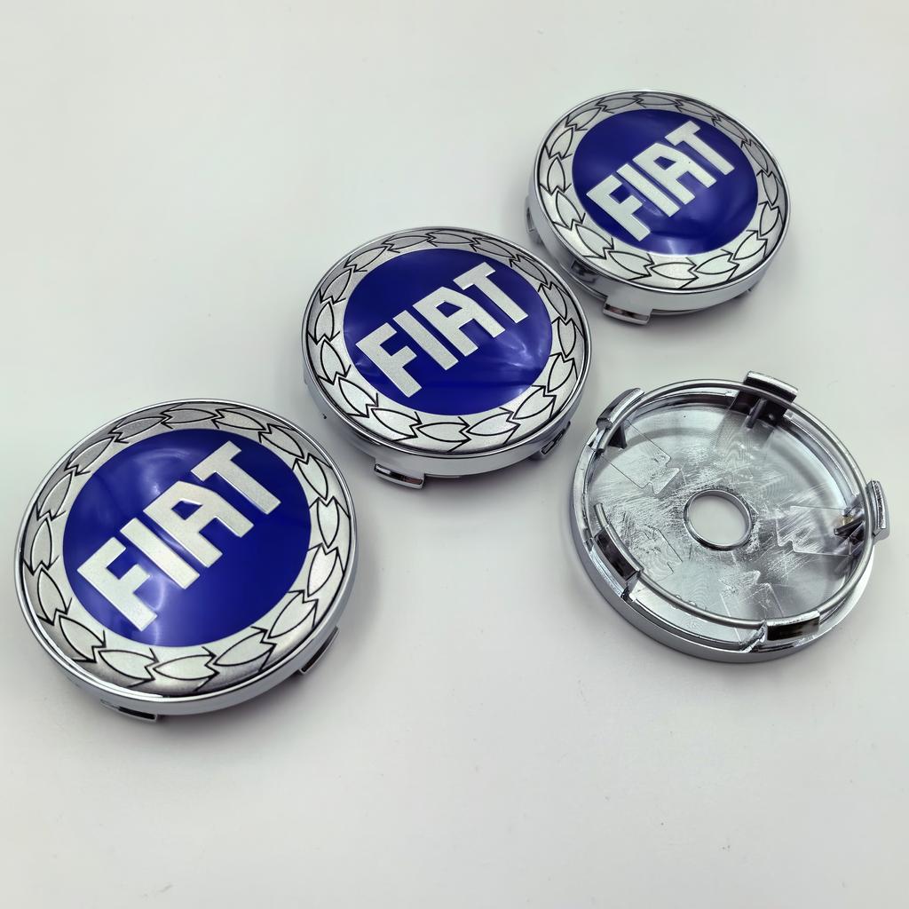 4pcs 60mm Fiat Logo Car Wheel Center Cap Hub Covers Badge Styling Accessories Silver Or Black Compatible with FIAT