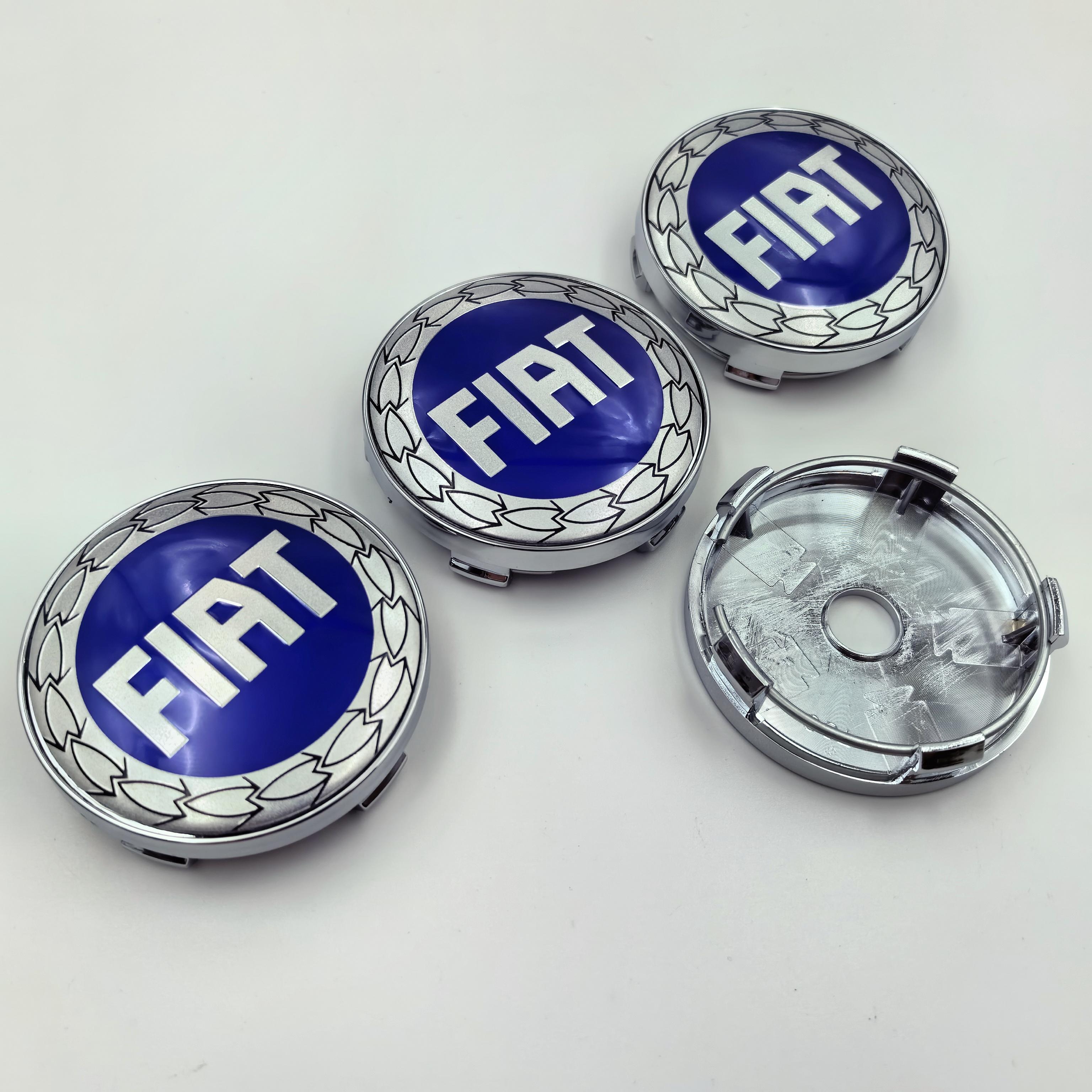 

4 шт. 60 мм логотип fiat Ковпачки центральні на диски автомобіля Накладки на ступиці Аксесуари для стайлінгу Сріблясті АБО Чорні Сумісні з FIAT 4P
