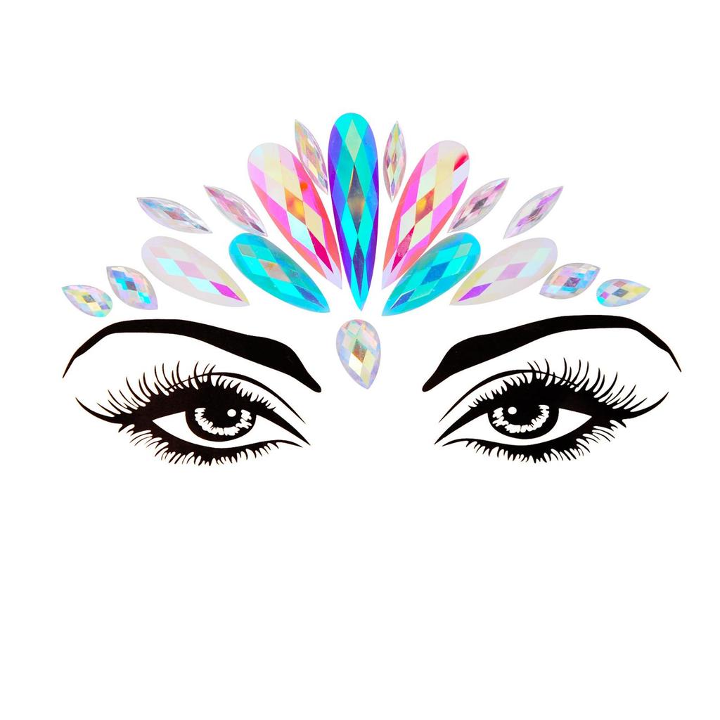 Crystal Tattoo Sticker Glitter Eyeliner Eyebrow Makeup Face Eyes Diamond Temporary Tattoo Rock Rhinestone 3D Eyeliner Stickers
