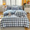 Small Fresh Pure Cotton Brushed Four-piece Set Thickened Washed Cotton Sheets and Quilt Covers Dormitory Three-piece Bedding Set