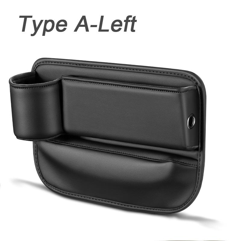 1ks kožený organizér mezery v autosedačce pro brýle na klíčovou kartu telefonu Organizér automatického ukládání Multifunkční boční úložný box automatické konzole