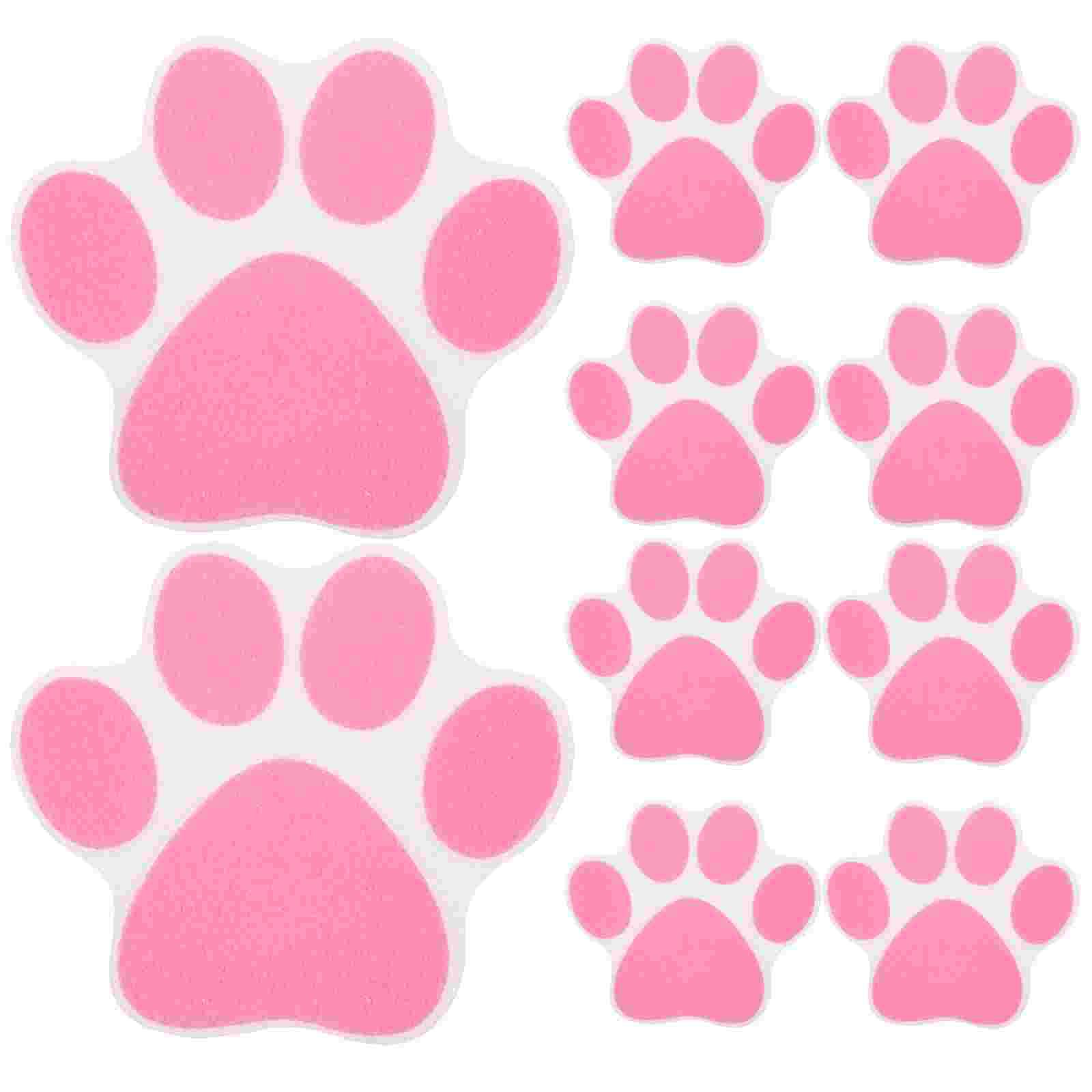 

Наклейка со следом лапы Отпечаток лапы Противоскользящие наклейки Водонепроницаемые для душа Нескользящие для взрослых розовый