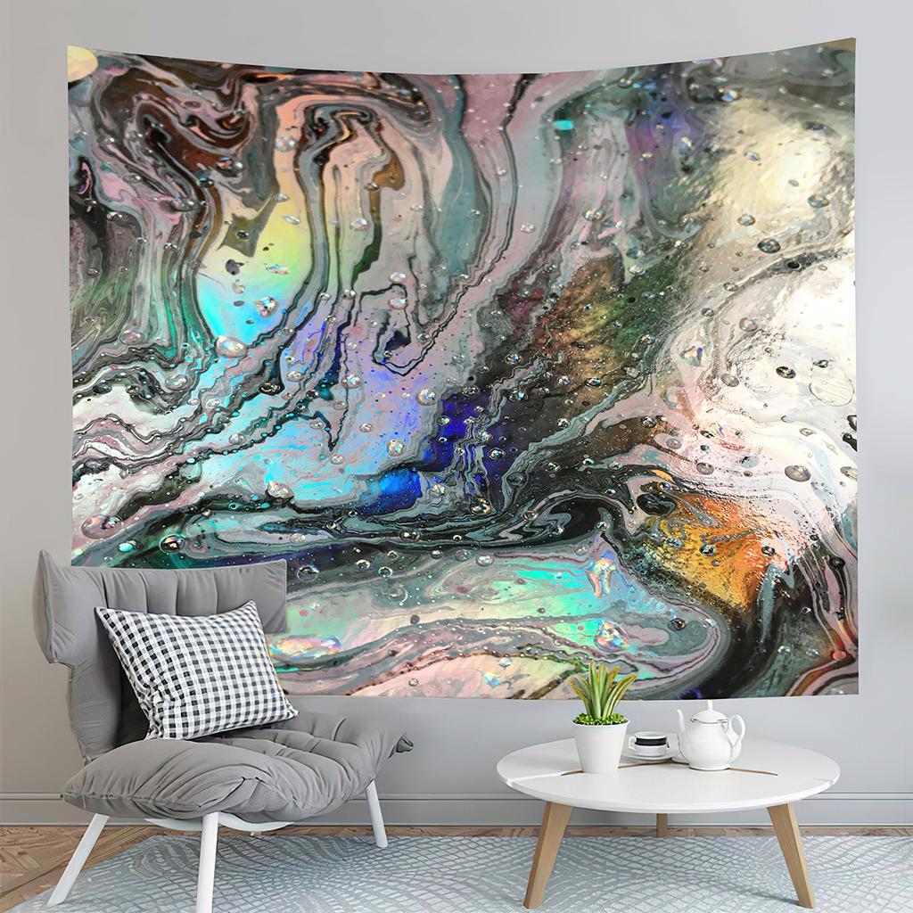 Boho Marbling Art Tapestry Swirl Patterns Tapestry Retro Style Print Tapestry Art Tapestries Home Living Room Bedroom Dorm Decor