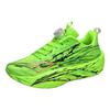Rotating button men's and women's same low-top lightweight cushioning rebound reflective night vision running shoes fashionable versatile sports shoes