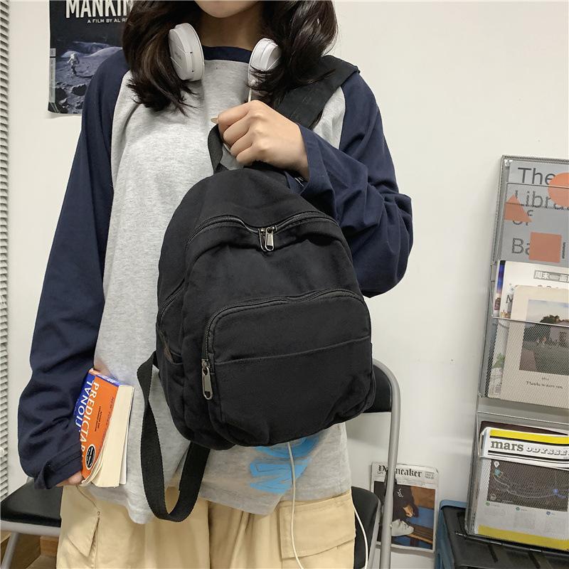 Mori Backpack Stylish Simple Solid Color Literary Backpack Casual Going Out Versatile Student Travel Backpack
