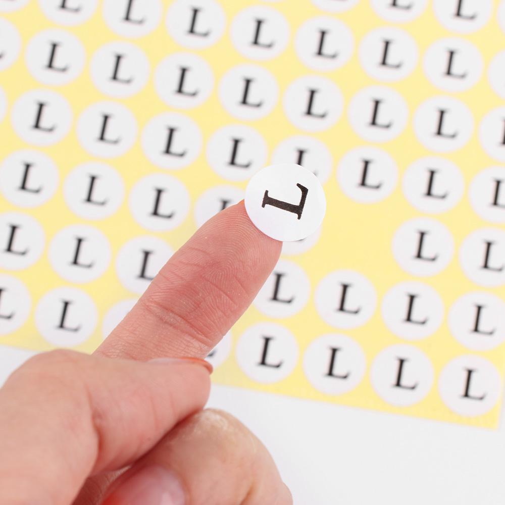 500/1980pcs paper self-adhesive size labels for clothing Garment Shoes Size Sticker tags sticker size label XS/S/M/L/XL size