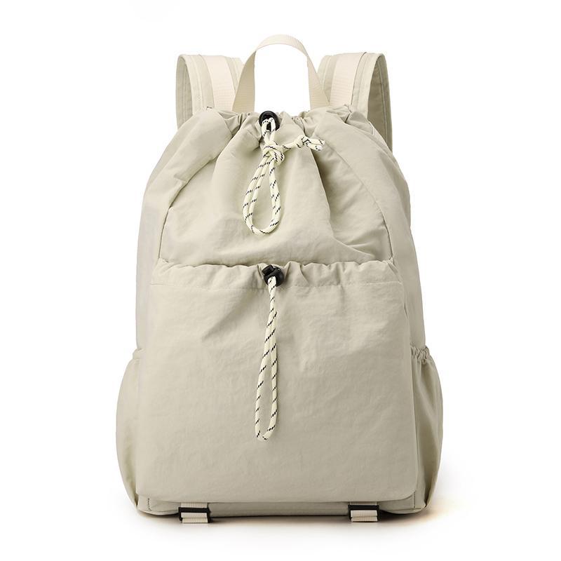 Schoolbag1011 New Japanese and Korean drawstring student schoolbag backpack women's Oxford cloth large-capacity outdoor travel backpack