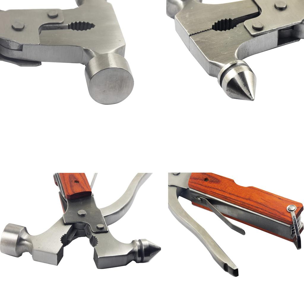 Multitool Rettungshammer mit Autosicherheits-Fensterbrecher Alles in Einem Überlebenswerkzeuge Geschenke für Männer, Papa, Ehemann, Outdoor-Enthusiasten