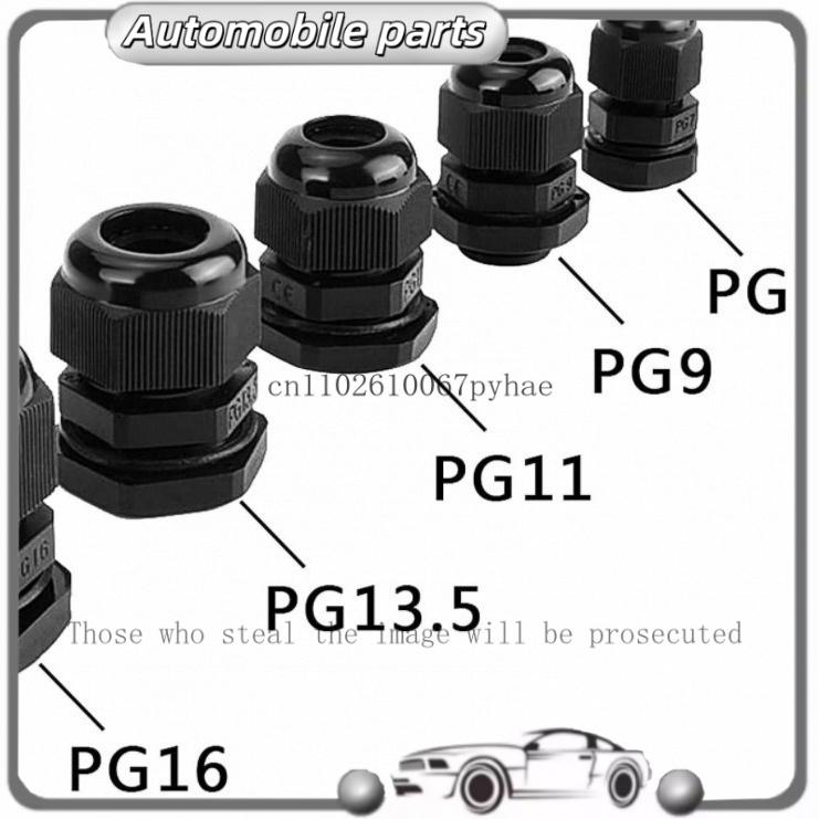 40 Pieces Of Plastic Waterproof Adjustable 3.5-13mm Cable Connectors PG7, PG9, PG11, PG13.5, PG16