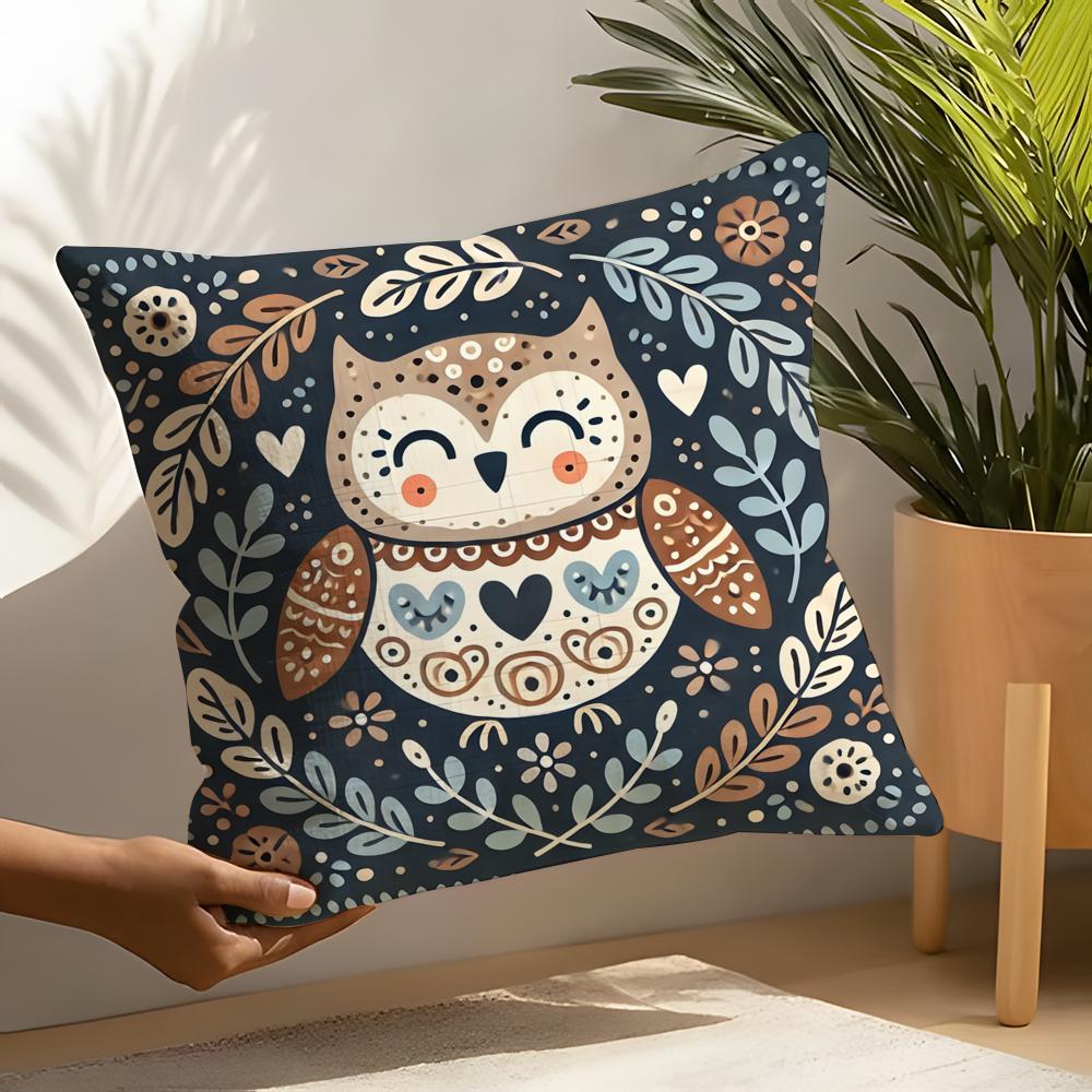 2 Animal And Natural Floral Prints Pillow Case Home Living Room Decoration Linen Pillowcover Pillow Cases Cushion Cover