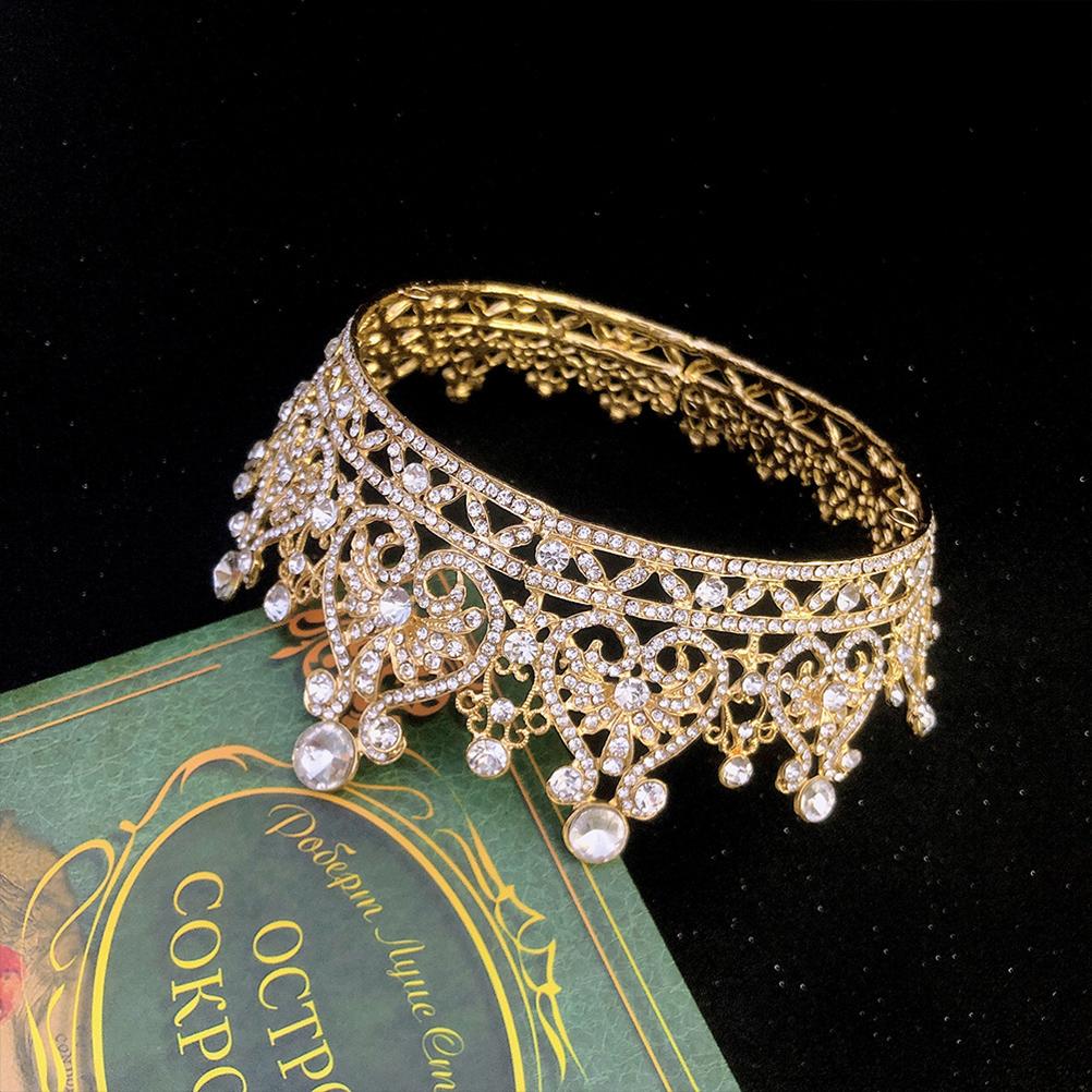 Queen Crown for Women Rhinestone Wedding Crown Tiara Costume Party Hair Accessories for Birthday Pageant Prom