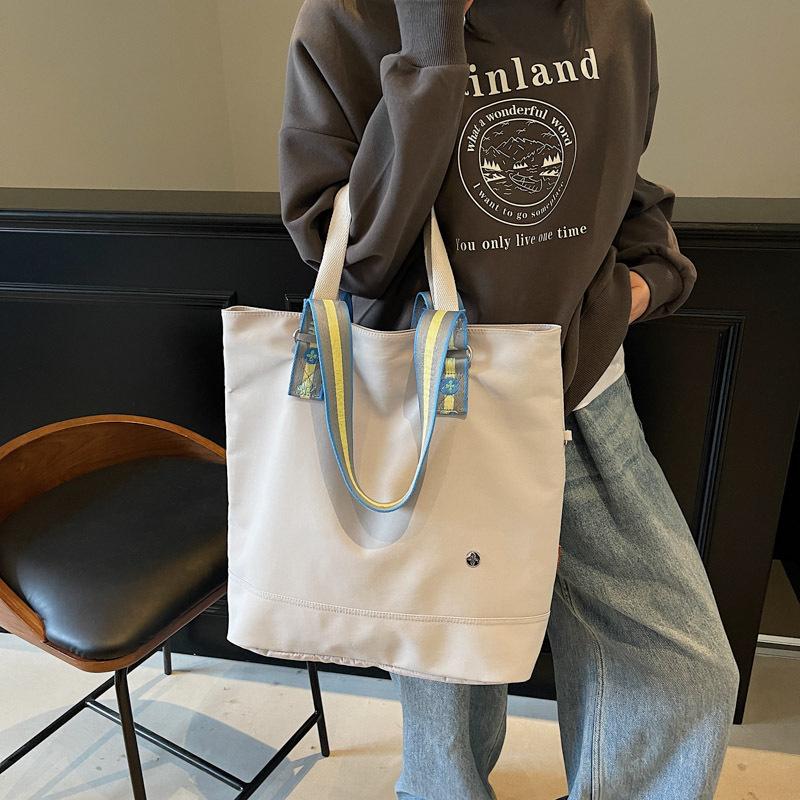 Literary And Fashionable Canvas Big Bag, Summer Large-Capacity Tote Bag, Versatile Commuter, Foreign Style Shoulder Bag Women