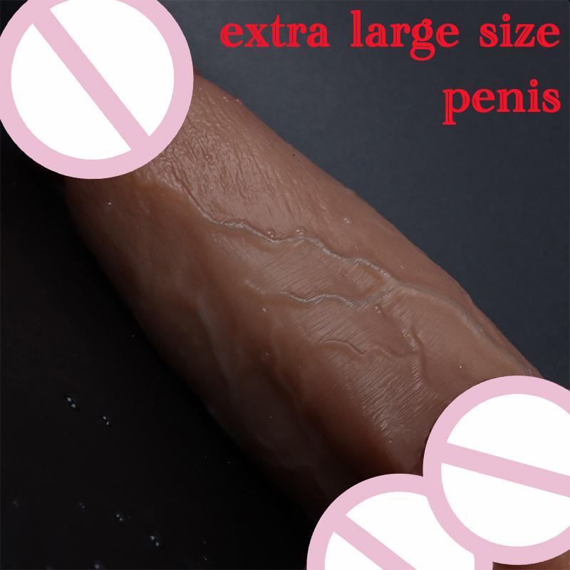Thick Big Two Colors Dildo Realistic Ve Soft Silicone Flesh Penis Woman Man Anal Sex Toys Suction Cup Dick Masturbators Cock
