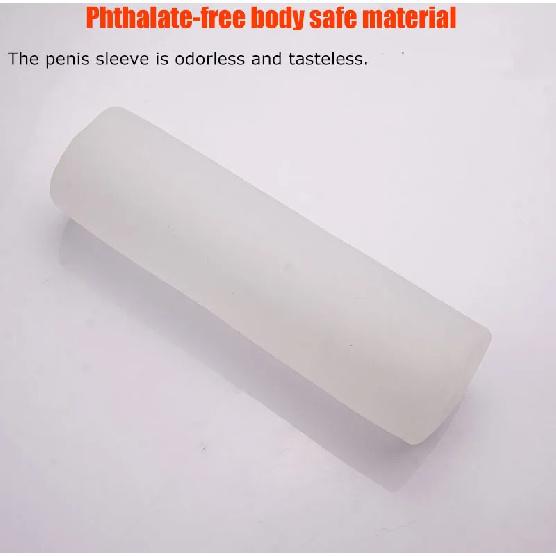 Silicone Stroker Tube Penis Extender Accessories Penis Pump Male Masturbator Ribbed Sleeve Massager Cock Stretching Enlargement