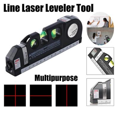 Laser Level Multipurpose Line Laser Leveler Tool Cross Line Lasers With 8FT 2.5M Standard Measure Tape and Metric Rulers