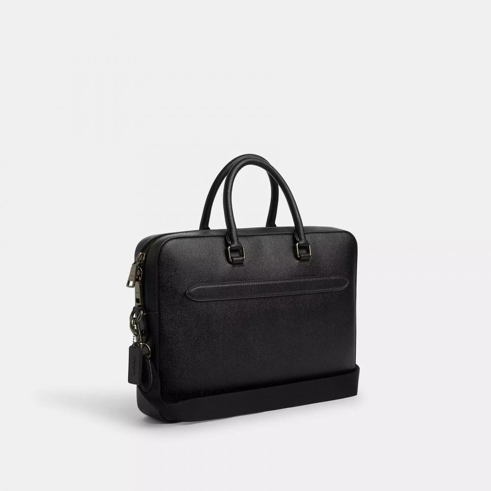 Coach Ethan Slim Brief Gunmetal Black