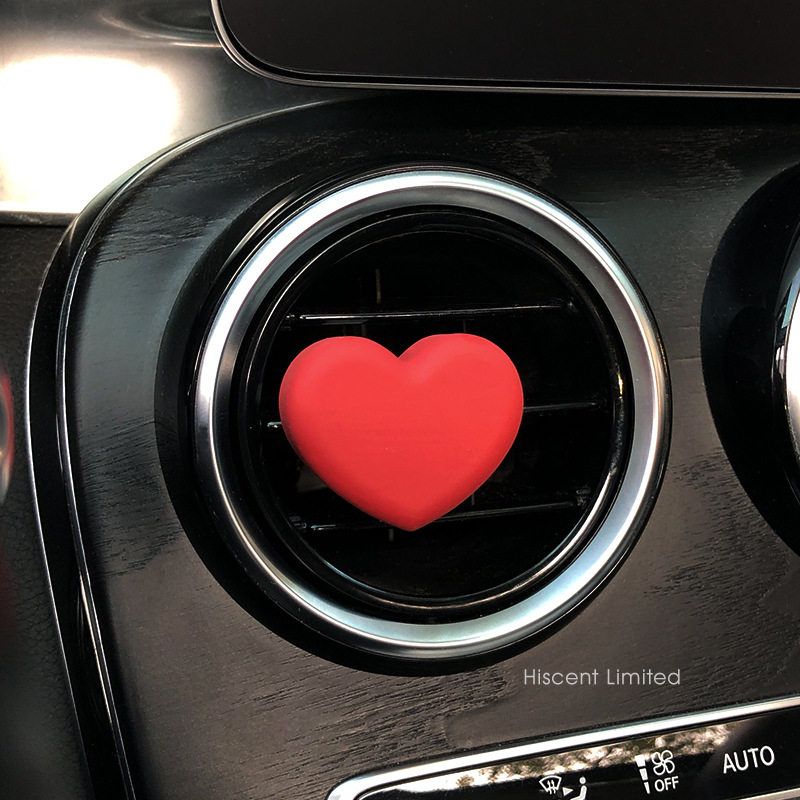 Cute Butter Bear Car Air Freshener Cartoon Car Vent Decoration Creative Ornament Diffuser Stone Red Heart