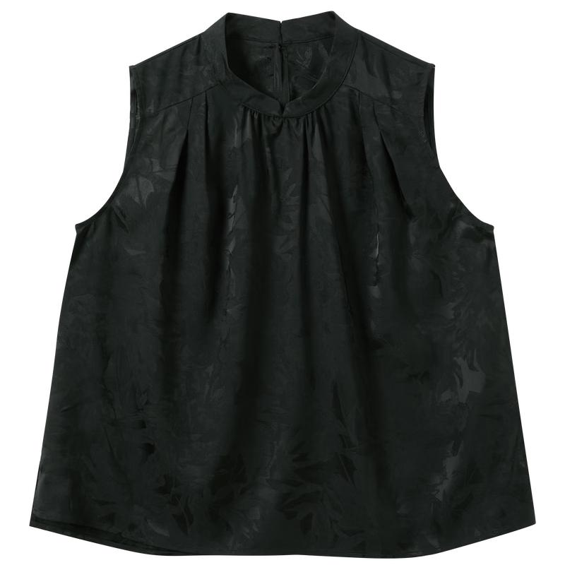 Sancai New Chinese Style Jacquard Sleeveless Top XL