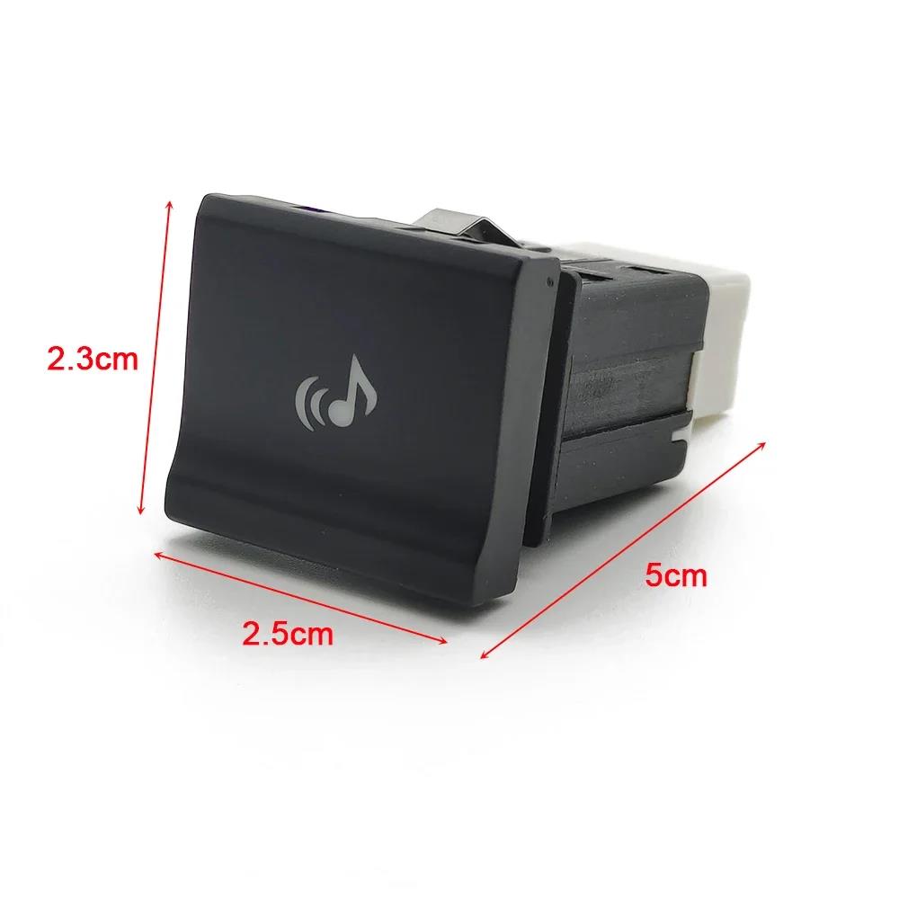 1PC For VW Polo Car Red LED Light Music LED DRL Front Fog Lamp Switch Push Button Switch with Wire Accessories