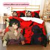 Naruto Characters Bedding Set, Soft Duvet Cover Pillowcase for Bedroom Home, Ideal Gift for Naruto Fans