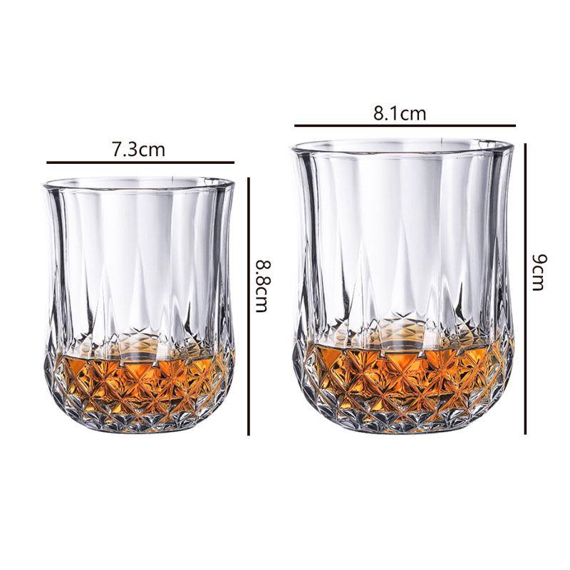 2pcs Diamond Painting Wine Glass Set Juice Whiskey Cocktail Drinking Glasses Household Party Drinkware Transparent Wedding Gifts