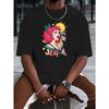 Singing New Summer Outdoor Men's Short-sleeved T-shirt Summer Fashion Trend Top Printed Men's Shirt Spring and Summer Round Neck