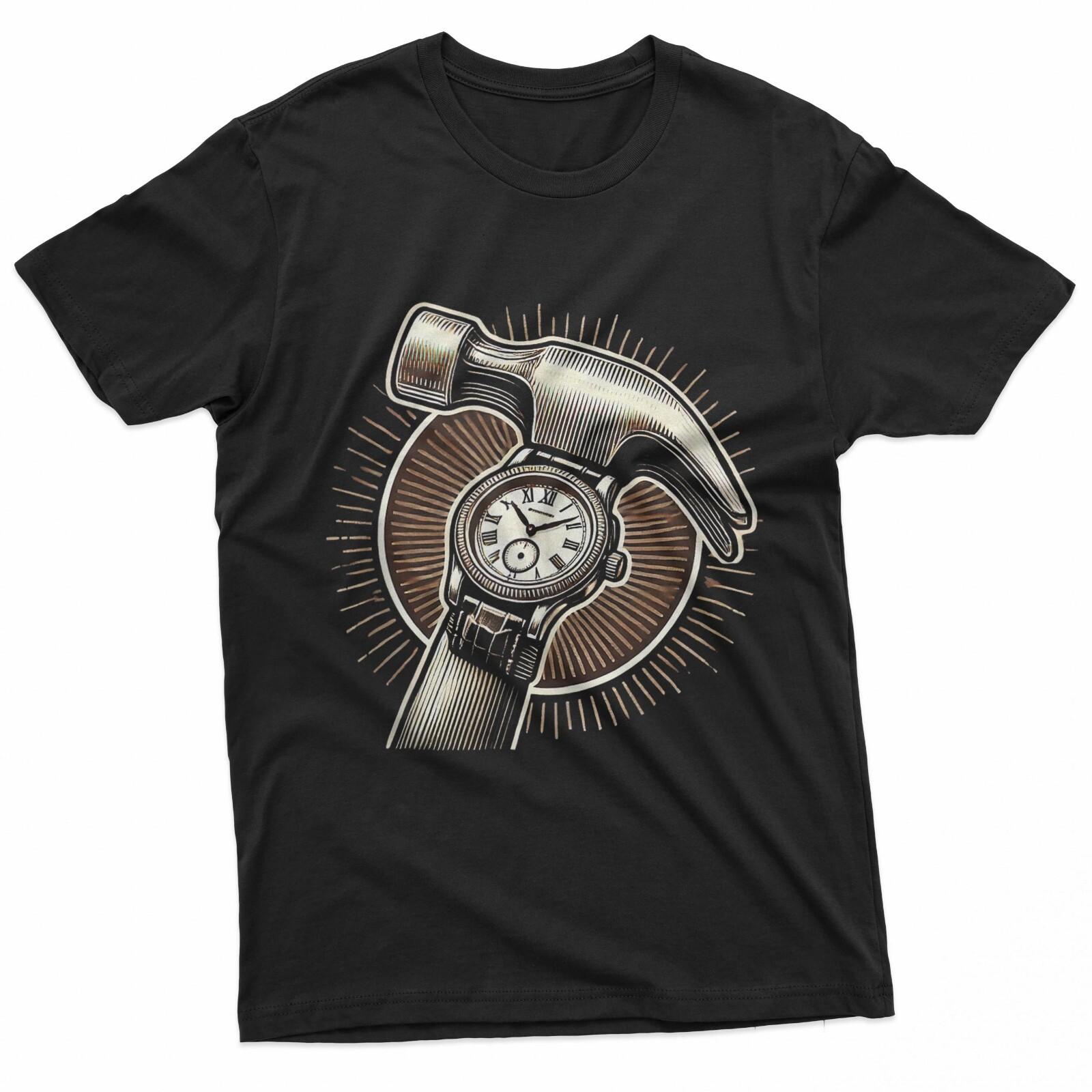 

Vintage Claw Hammer Wristwatch Funny Time Design T-Shirt 5XL різнокольоровий
