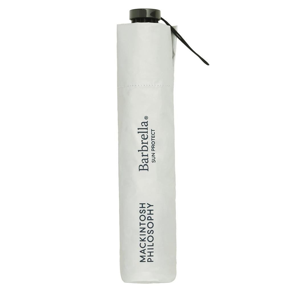 MACKINTOSH PHILOSOPHY Barbrella Sun Protect Folding Ultra Light Heat UV Off White Umbrella, Lightweight, Blocking, Blocking, Protection, 55cm, Plain,
