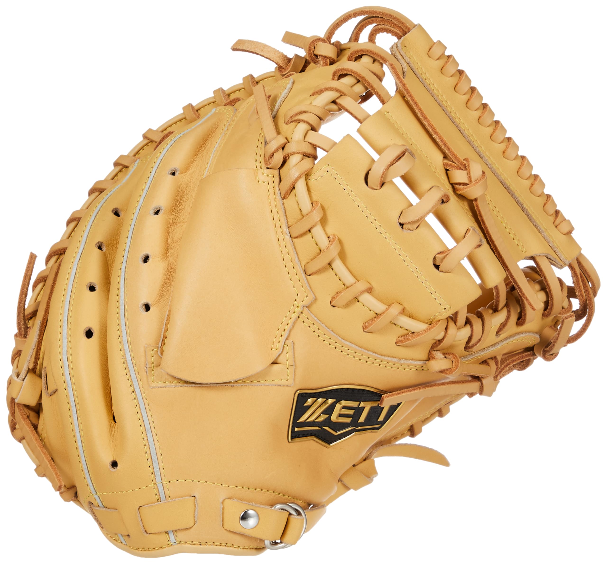 

ZETT Youth Soft Steer Baseball Pastel Brown BJCB74512 Catcher s Mitt, (3200), Right-Handed Throw,