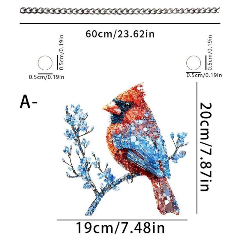 Pretty Bird Acrylic Living Room Courtyard Pendant Holiday Scene Decorative Pendant Gift