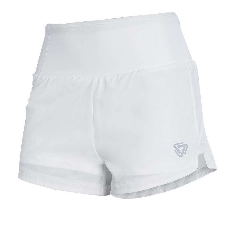 Women's Quick-Dry High-Waist Shorts with Zipper Pocket & Anti-Exposure Lining for Running & Fitness