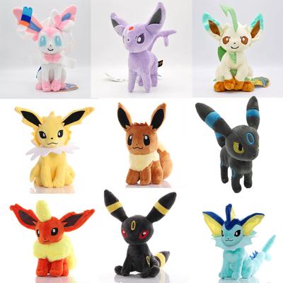 1/10pcs Eevee Family Pokemon Plush Toys Set - Sylveon Umbreon Vaporeon Flareon Pikachu Stuffed Dolls Exquisite Kids Xmas Gift