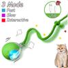 Interaktives Katzenball-Spielzeug, automatischer rollender Ball, Kunstschwanz, wiederaufladbar, intelligentes elektrisches Haustierspielzeug, Hunde- und Katzentraining, imitieren Sie eine Maus